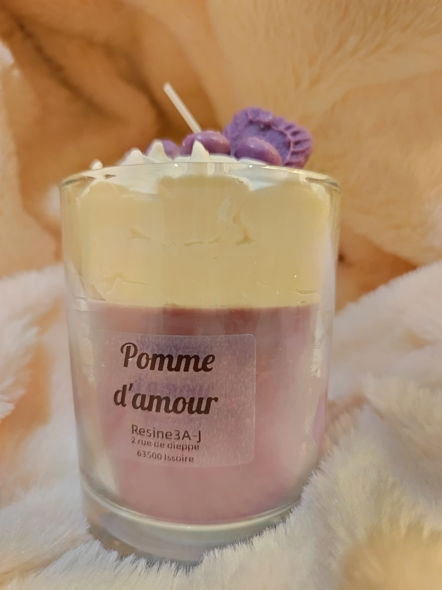 Bougie pomme d'amour